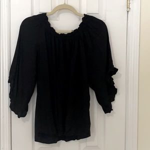H&M: Black butterfly sleeve top